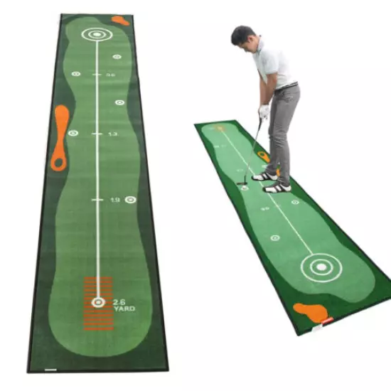 Golf Practice Putting Mat Training Practice Green Grass Indoor/Outdoor Sports