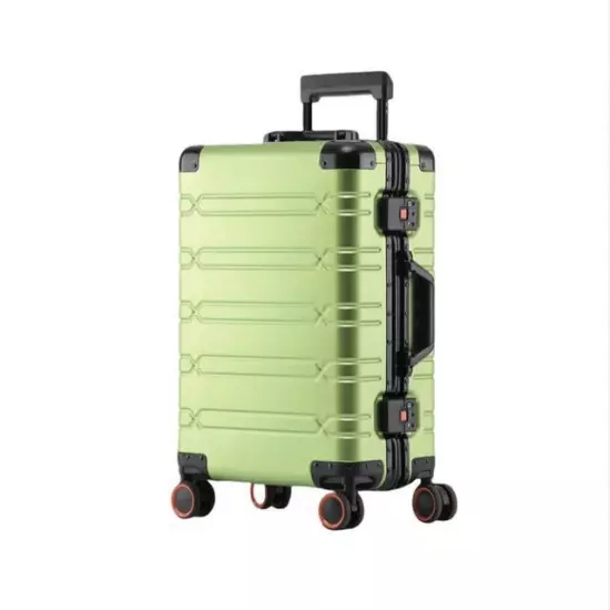 All Aluminum-magnesium Alloy Travel Suitcase Men's Business Rolling Luggage on