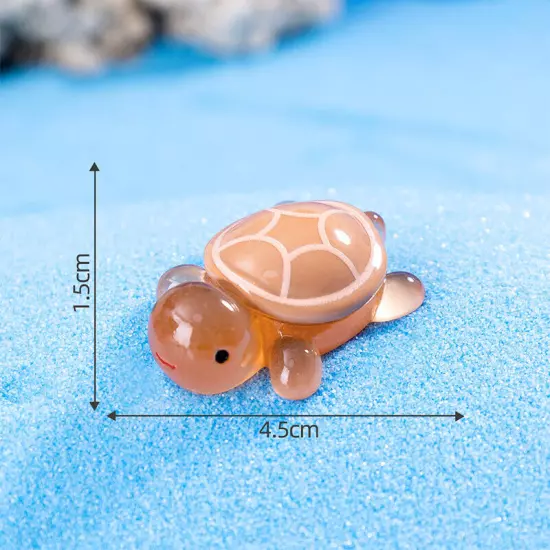 Cartoon Resin Luminous Turtle Ornament Cartoon Aquarium Fish Tank Miniature D Sn