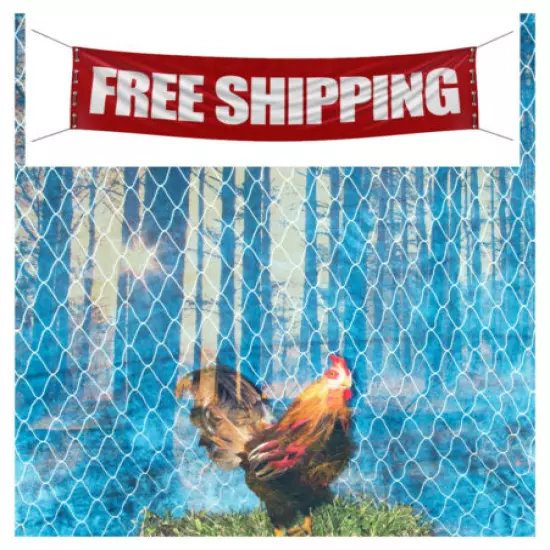 Poultry Netting Game Bird Pheasant Nets 2" #208 Lightweight 15' Long x 30' Deep 