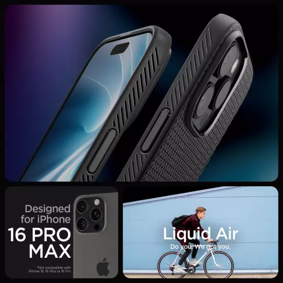 Spigen [Liquid Air] Phone Case for iPhone 16 Pro Max / 16 Pro / 16 / 16 Plus