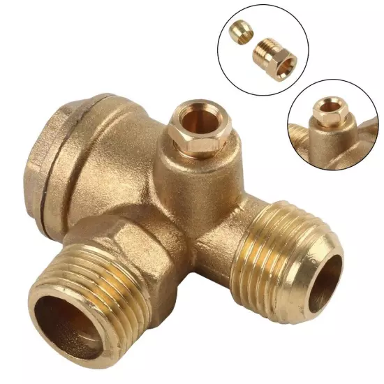 Air Compressor Check Valve Gold Home Male Threaded One-way 1pcs 20*20mm