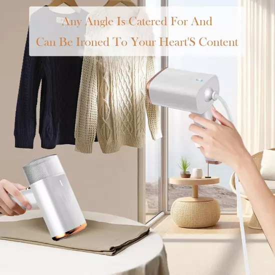 Handheld Steam Garment Steamer Portable Foldable Effortless Wrinkle Clothes Ste