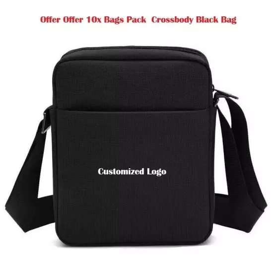 Messenger Bag Black CrossBody Shoulder Utility Travel Bag 10 Pack Free Shipping