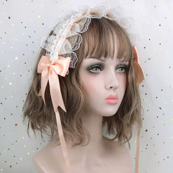 Lolita Lace Hair Hoop Women Girl Cosplay Headband Women Bowknot Hair Accessory