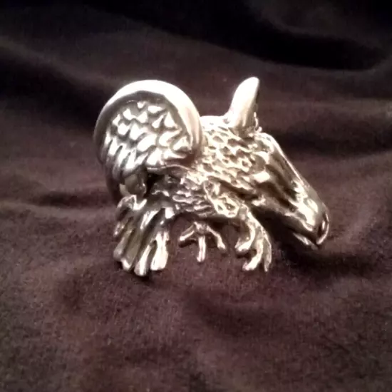 Vintage Sterling Silver Men's Eagle Ring.