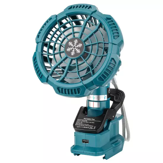 NEW Clip on Cordless Fan for Bosch 18V Battery Tabletop Fan w/ 3 Speed Settings