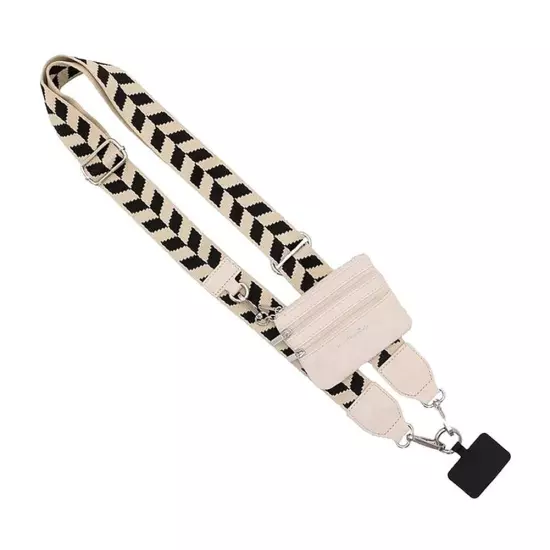 Phone Strap with Zippered Pouch,Cross Body Phone String with Zipper Wallet Pouch