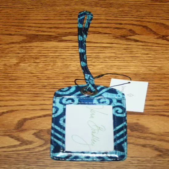 Vera Bradley LUGGAGE TAG laminated travel suitcase ID case gift card holder NEW