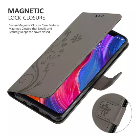 Case for Xiaomi Mi 8 Phone Cover Protection Flower Book Wallet