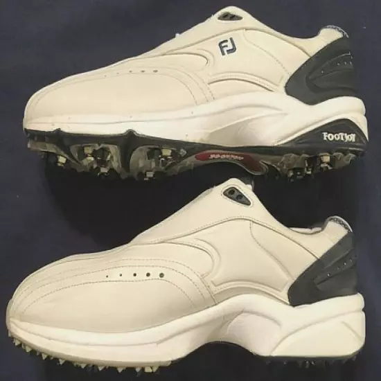 FOOTJOY 45341 Women Golfer Classic Soft Spikes Black White Golf Shoes 11.5