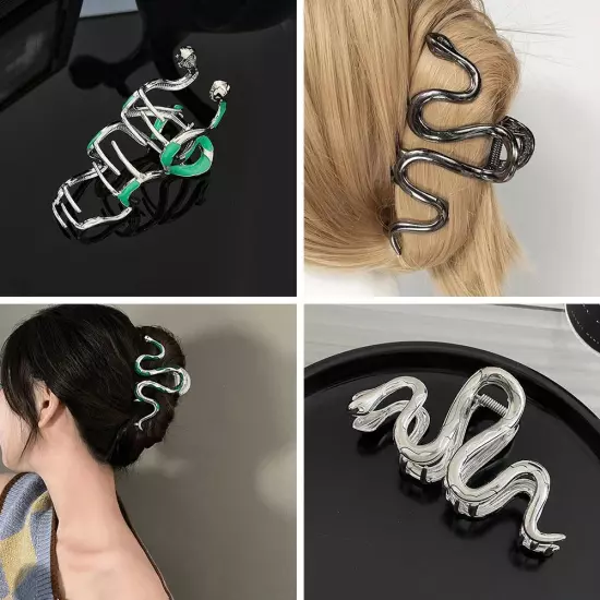 Metal Snake Hair Clip Claw Hair Accessory Snake Shape Shark Clip Fashion H7W3 щх