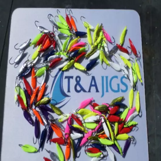 10 Gog Bugs Goggle Eye Jigs 1/8 oz. T&A JIGS Lot of 10 mixed colors&unpainted