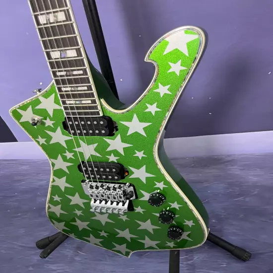 Factory Custom electric guitar ice man color stars top tremolo iban hot sale