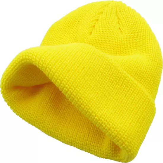 Warm Winter Knit Cuff Beanie Cap Fisherman Watch Cap Daily Ski Hat Skully