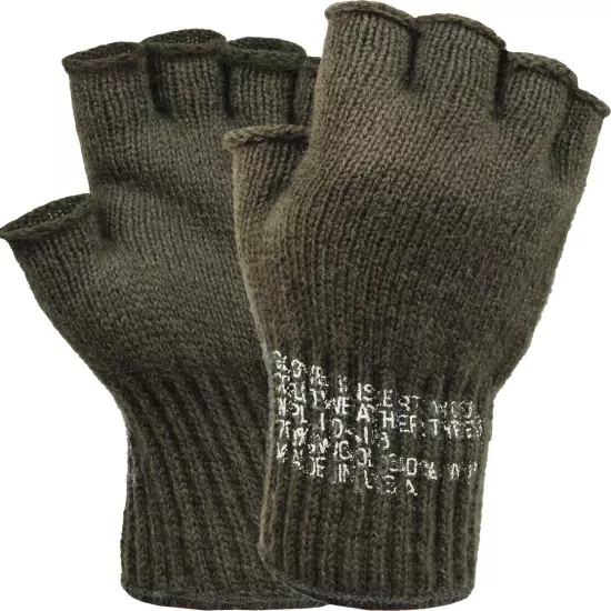 Fingerless Wool Gloves Genuine GI Tactical Military Army Glove Liners USA Made