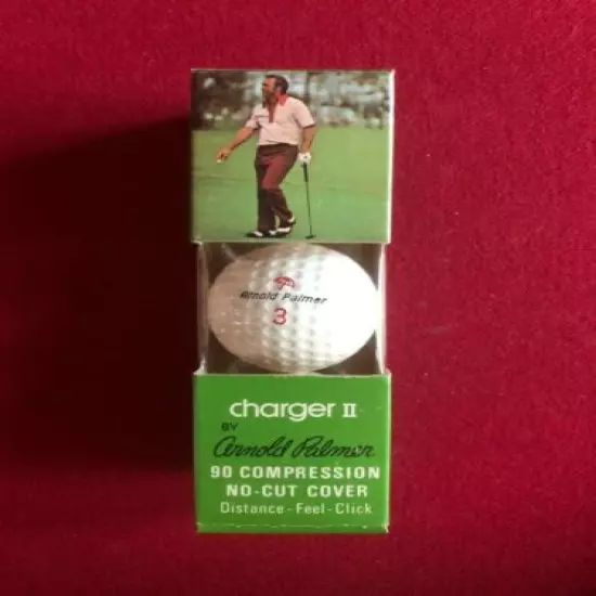 1973, Arnold Palmer, "Un-Opened" Sleeve "Charger II" Golf Balls (Scarce/Vintage)