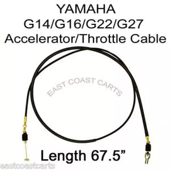 Yamaha G14, G16, G22 & G27 Golf Cart Accelerator Throttle Cable 67 .5" JN3-F6311