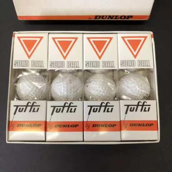 TUFFLI Dunlop Solid golf Box 1 Dozen Balls 1 2 3 4 Vintage Rare New