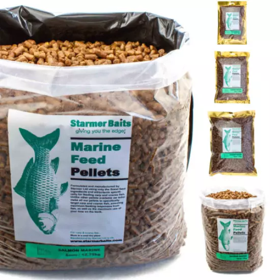 8mm Salmon marine high oil pellets for carp & coarse fishing 400g-50kg