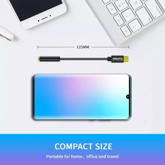 USB C to 3.5Mm Headphone Adapter - USB Type C to AUX Audio Jack Hi-Res DAC Dongl