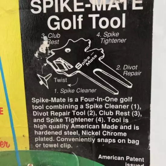 Vintage Spike Mate 4 In 1 Golf Tool Spike Tightener Divot Repair Charter USA