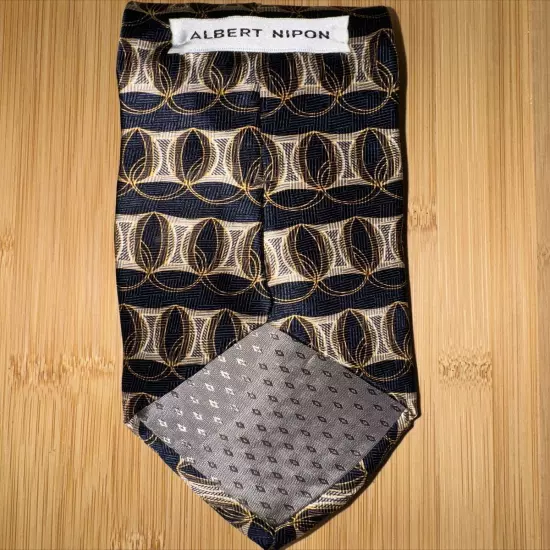 Albert Nipon Abstract Geometric Silk Tie - 56L 4.0W