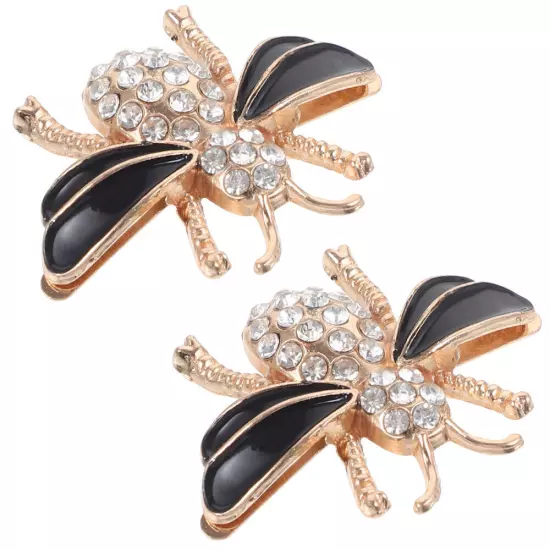 2pcs Women Shoe Charms Bee Shoe Clips Decorative Shoe Clips Cute Shoe Buckles