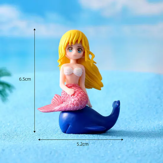 Pretty Mermaid Figurines For Aquarium Artificial Mermaid Ornaments Fish Tank Sn