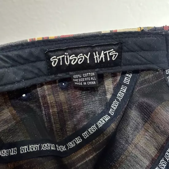 Stussy Hats Vintage Plaid Hat OSFM