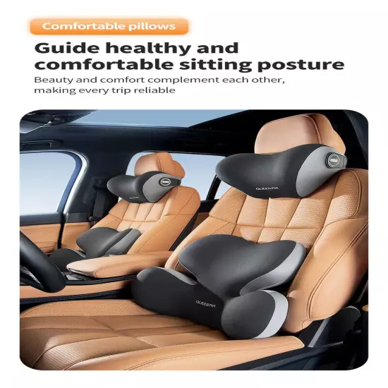 Car Headrest Lumbar Support Neck Pillow Support Universal Cushion Back Support 