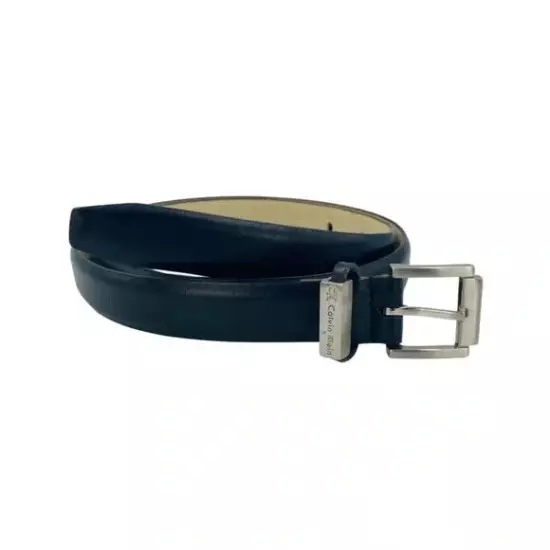 Calvin Klein | Black Leather Belt Silver Hardware Size Medium