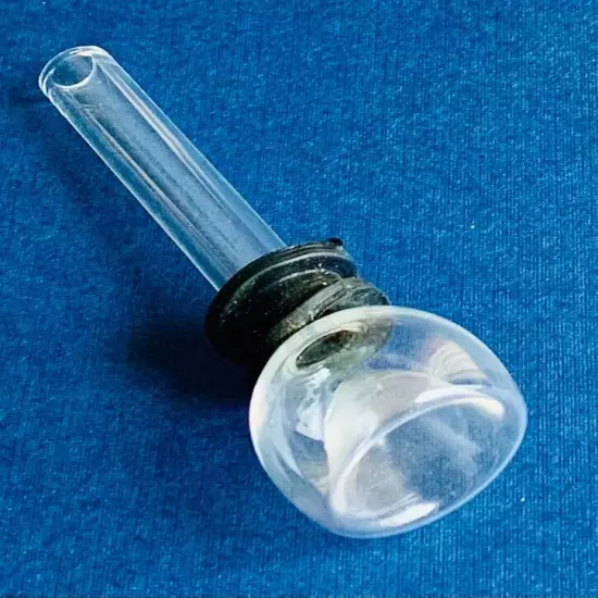 Glass Hookah Water Pipe Bowl Stem Clear Short