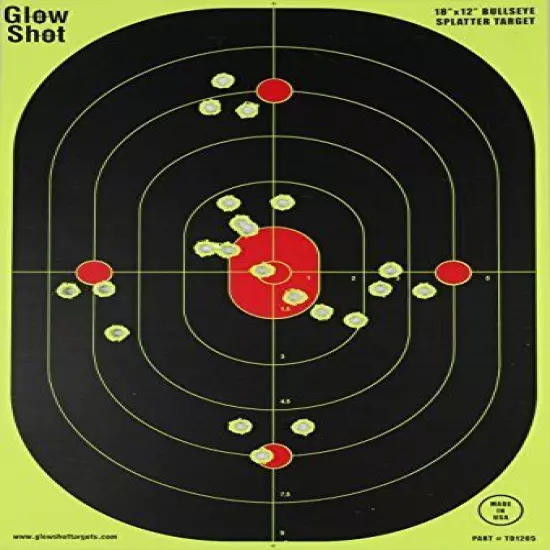 12x18-Inch Bullseye Glowshot Splatter Targets 10 12 Inch x 18 Inch, 100 Pack