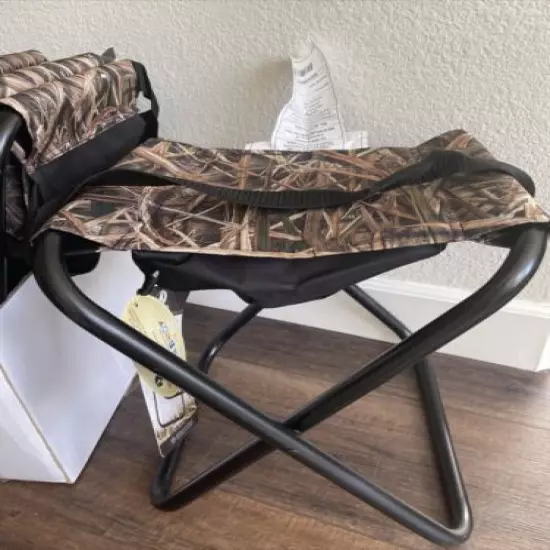 4 PK Mossy Oak Foldable Field Hunting Stool —Underseat Storage —225lbs Capacity