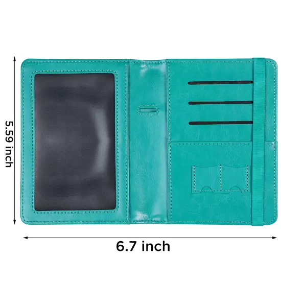 US Passport Holder Leather RFID Blocking Cover Leather Travel Wallet Case Card 