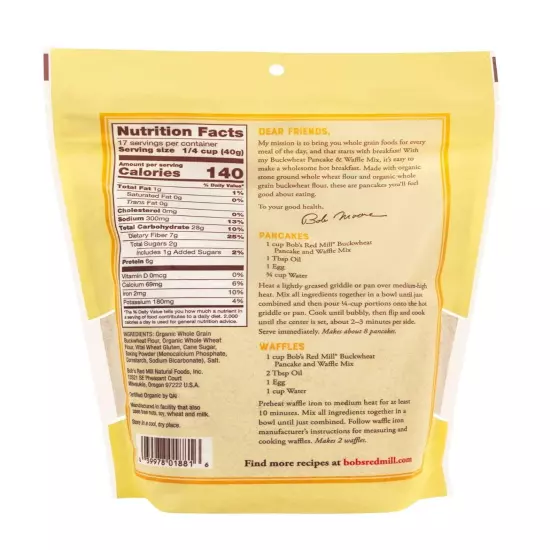 Bob'S Red Mill Buckwheat Pancake & Waffle Mix, 24 Oz