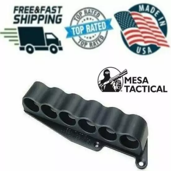 NEW MESA-TACTICAL 6 SHELL CARRIER SIDE SADDLE FOR REMINGTON 870 12 GAUGE 90210