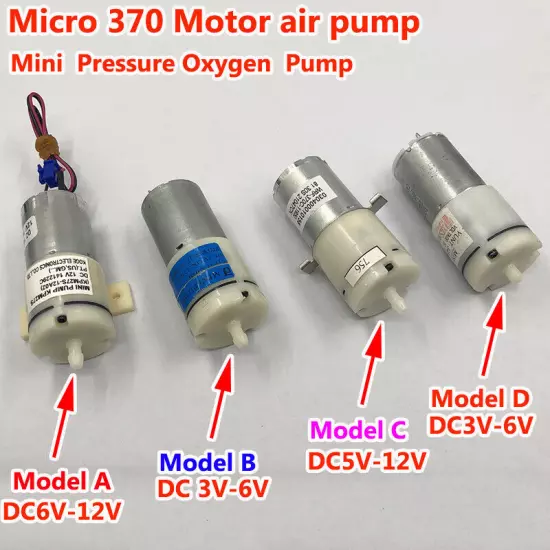 DC 3V-12V 6V 9V Small Mini 370 Motor Air Pump Oxygen Pump DIY Aquarium Fish Tank