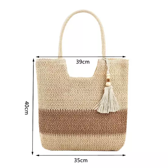 Straw Beach Bag Summer Woven Tote Bag Shoulder Bag Women Handbags Bag