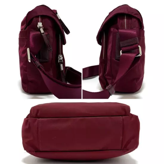 Tumi Shoulder Bag Messenger Purple Nylon