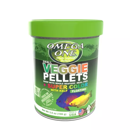 Super Color Veggie Kelp 3mm Floating Pellets, 3.5 oz Container