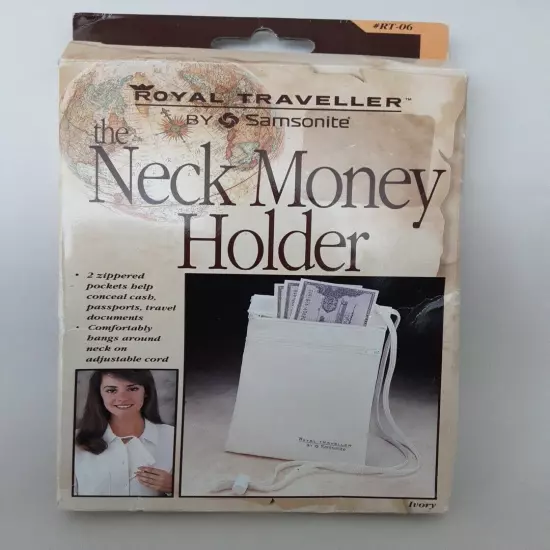 Vintage 1995 Royal Traveler by Samsonite “The Neck Money Holder” (Ivory)