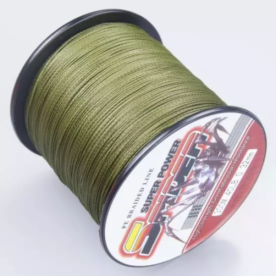 Super Dyneema 100-2000M 50LB Fishing Braid Carp Line Army Green Spod Marker