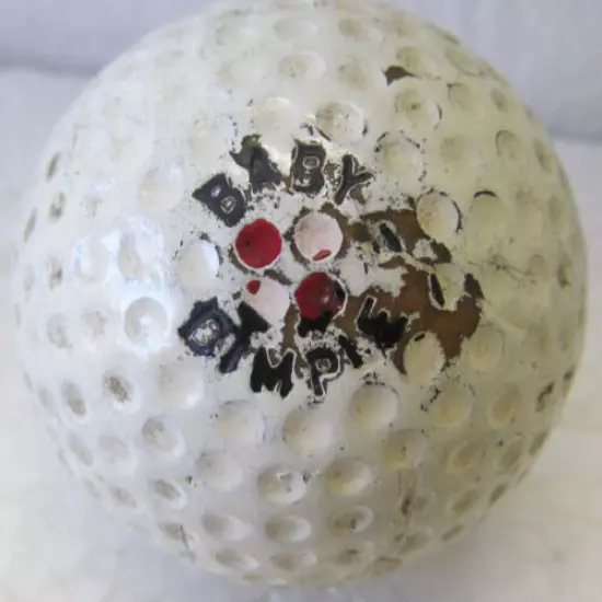 VINTAGE EARLY DIMPLE GOLF BALL CIRCA 1915 REPAINTED-THE SPALDING BABY DIMPLE