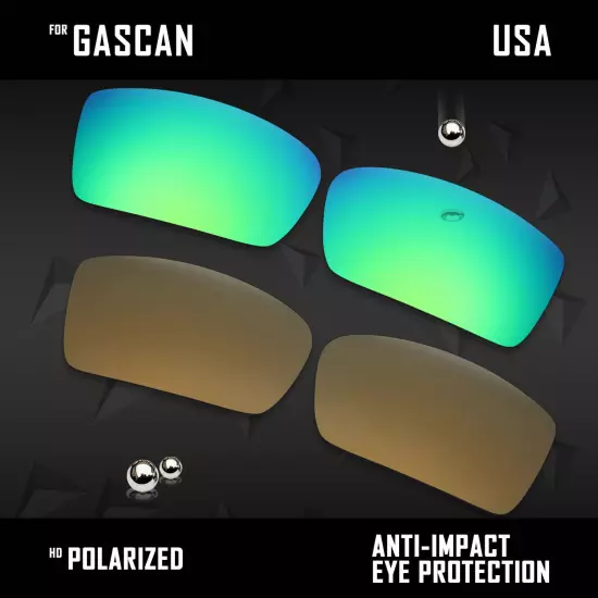 Anti Scratch Polarized Replacement Lenses for-Oakley Gascan OO9014 Options