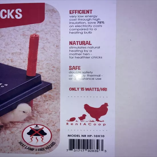 RentACoop 10" x 10" Chick Heating Plate (Up to 15 Chicks ) ‼️READ Description