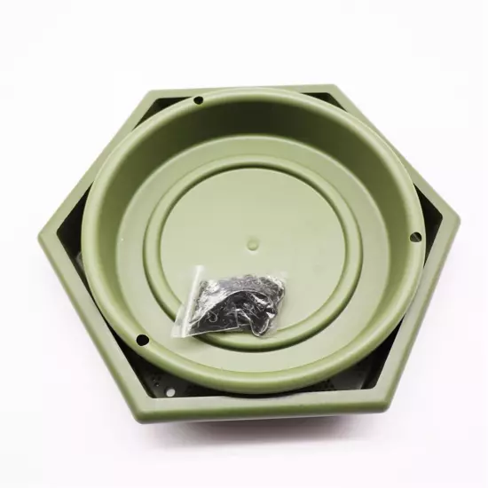 Hanging Bird Feeder Tray with Water Draining Plastic Bird Bath Tray &5616