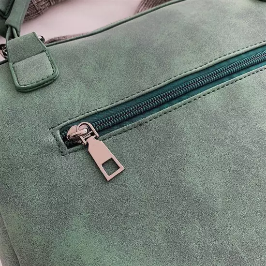 Matte Women Handbag Shoulder Bags Green PU Leather Lady Totes Bag Hand Bags