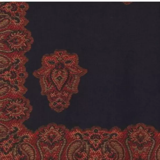 Pashmina Silk Men's Black Paisley Design Shawls Kashmiri Aari Embroider Stoles